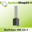 Systemshop24 Nutfräser HM Z2+1 D18mm AL20mm GL54mm...