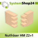 Systemshop24 Nutfräser HM Z2+1 D18mm AL25mm GL59mm...