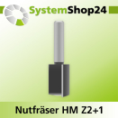Systemshop24 Nutfräser HM Z2+1 D20mm AL20mm GL54mm...