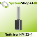 Systemshop24 Nutfräser HM Z2+1 D20mm AL25mm GL59mm...