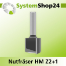 Systemshop24 Nutfräser HM Z2+1 D22mm AL20mm GL54mm...