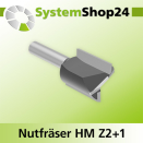 Systemshop24 Nutfräser HM Z2+1 D22mm AL25mm GL59mm...