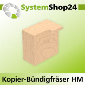 Systemshop24 Kopier-Bündigfräser mit Führung HM Z1+1 D8mm AL19mm (3/4") GL67mm S8mm RL