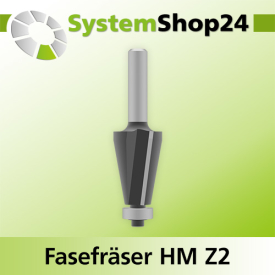 Systemshop24 Fasefräser mit Kugellager HM Z2 D22,2mm...