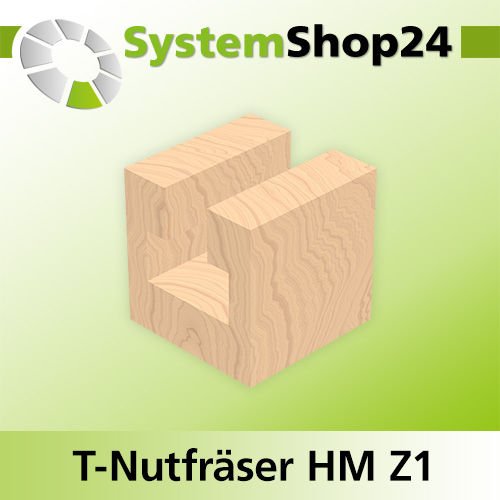 Systemshop24 T-Nutfräser für M6 HM Z1 D1 12,7mm (1/2") D2 6,3mm (1/4") AL13,3mm AL1 6,3mm (1/4") AL2 7mm GL59mm S12mm RL