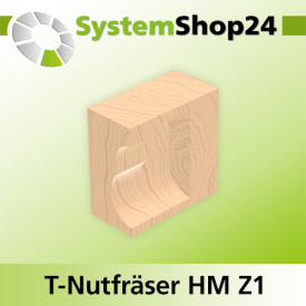 Systemshop24 T-Nutfräser für M6 HM Z1 D1 12,7mm (1/2") D2 6,3mm (1/4") AL13,3mm AL1 6,3mm (1/4") AL2 7mm GL59mm S12mm RL