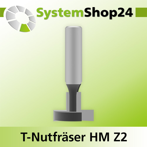 Systemshop24 T-Nutfräser HM Z2 D1 28,6mm (1 1/8") D2 9,5mm (3/8") AL21mm AL1 8mm AL2 13mm GL67mm S12mm RL