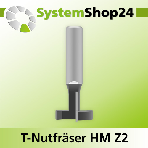 Systemshop24 T-Nutfräser HM Z2 D1 28,6mm (1 1/8") D2 9,5mm (3/8") AL21mm AL1 8mm AL2 13mm GL67mm S12mm RL