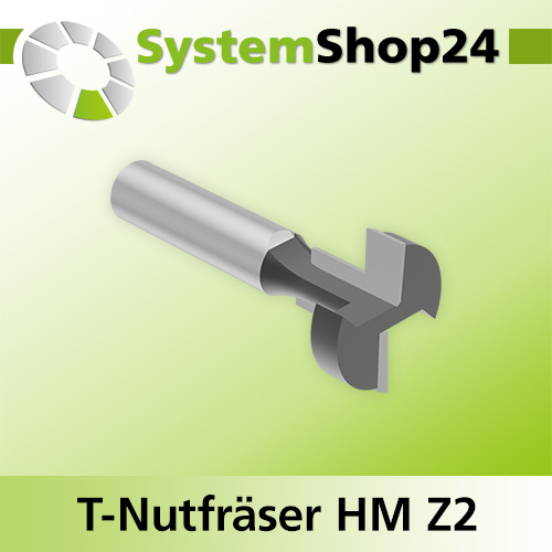 Systemshop24 T-Nutfräser HM Z2 D1 28,6mm (1 1/8") D2 9,5mm (3/8") AL21mm AL1 8mm AL2 13mm GL67mm S12mm RL