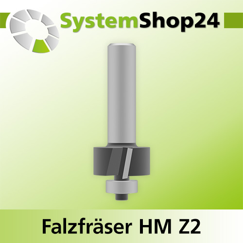 Systemshop24 Falzfräser mit Achswinkel und Kugellager HM Z2 D28,5mm (1 1/8") AL12,7mm (1/2") FAT8mm GL67mm S12mm RL