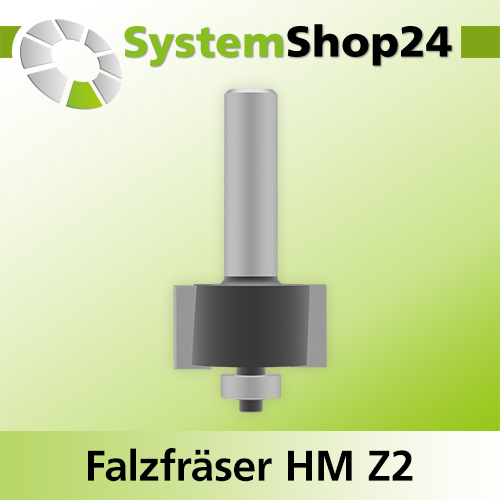 Systemshop24 Falzfräser mit Achswinkel und Kugellager HM Z2 D34,9mm (1 3/8") AL19mm (3/4") FAT11,1mm GL71mm S12mm RL