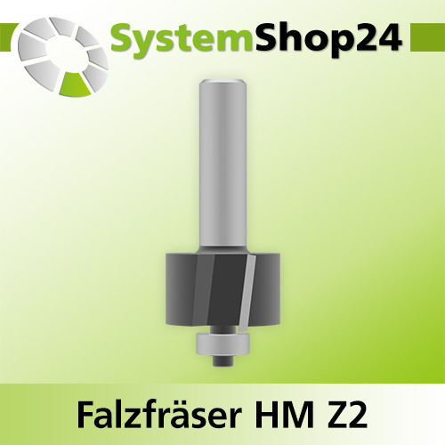 Systemshop24 Falzfräser mit Achswinkel und Kugellager HM Z2 D34,9mm (1 3/8") AL19mm (3/4") FAT11,1mm GL71mm S12mm RL