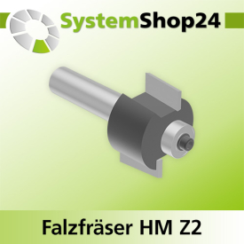 Systemshop24 Falzfräser mit Achswinkel und Kugellager HM Z2 D34,9mm (1 3/8") AL19mm (3/4") FAT11,1mm GL71mm S12mm RL
