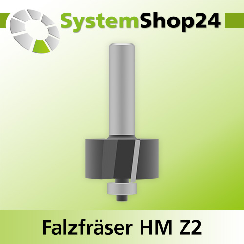 Systemshop24 Falzfräser mit Achswinkel und Kugellager HM Z2 D38,1mm (1 1/2") AL19mm (3/4") FAT12,7mm (1/2") GL73mm (2 7/8") S12mm RL
