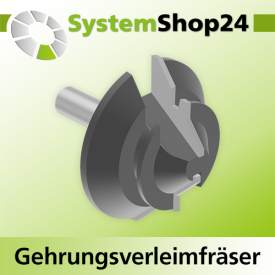Systemshop24 Gehrungsverleimfräser für 90° Winkel mit Achswinkel HM Z2 D69,9mm (2 3/4") AL31,8mm (1 1/4") 45° GL77mm S12mm RL