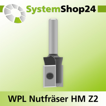 Systemshop24 Wendeplatten-Nutfräser Z2 D19mm (3/4") AL19,5mm GL60,5mm S8mm RL