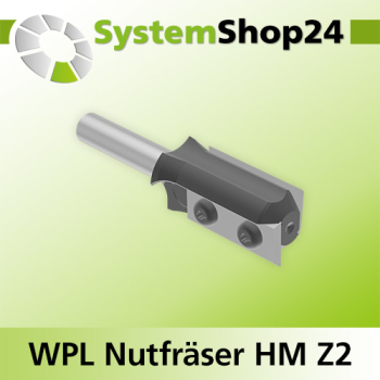Systemshop24 Wendeplatten-Nutfräser Z2 D19mm (3/4") AL29,5mm GL70,5mm S8mm RL