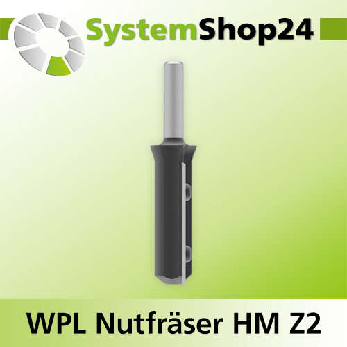 Systemshop24 Wendeplatten-Nutfräser Z2 D19mm (3/4") AL49,5mm GL89,5mm S8mm RL