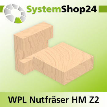 Systemshop24 Wendeplatten-Nutfräser Z2 D19mm (3/4") AL49,5mm GL89,5mm S8mm RL