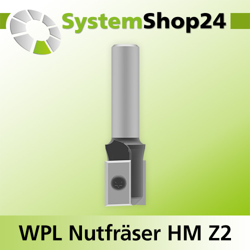 Systemshop24 Wendeplatten-Nutfräser Z2 D19mm (3/4") AL19,5mm GL69,5mm S12mm RL