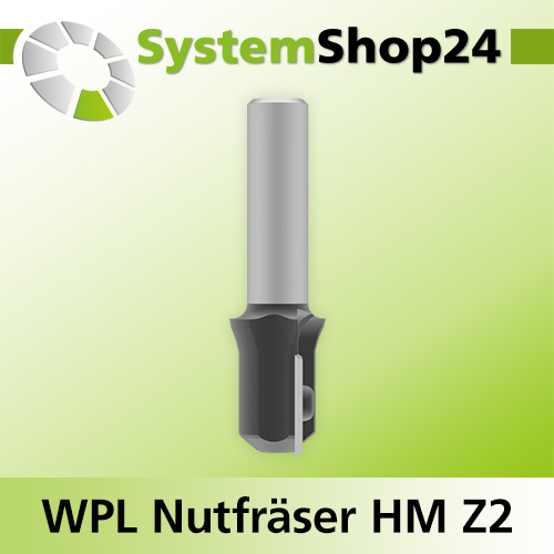 Systemshop24 Wendeplatten-Nutfräser Z2 D19mm (3/4") AL19,5mm GL69,5mm S12mm RL