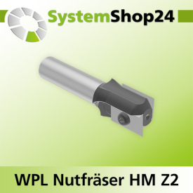 Systemshop24 Wendeplatten-Nutfräser Z2 D19mm (3/4") AL19,5mm GL69,5mm S12mm RL