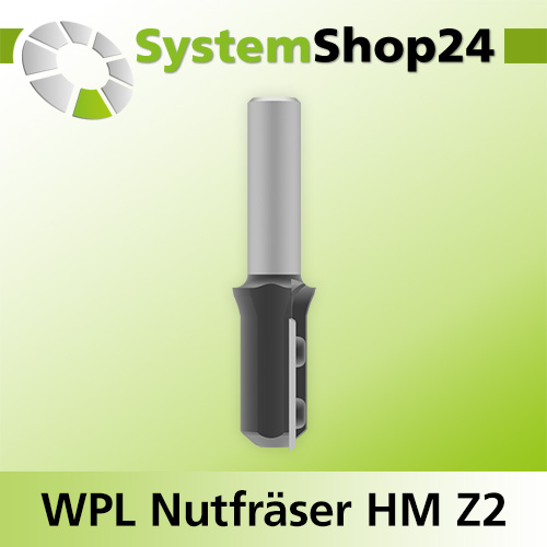 Systemshop24 Wendeplatten-Nutfräser Z2 D19mm (3/4") AL29,5mm GL79,5mm S12mm RL