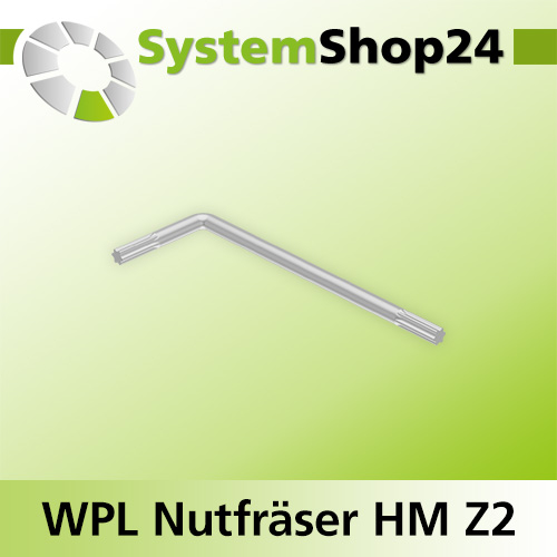 Systemshop24 Wendeplatten-Nutfräser Z2 D19mm (3/4") AL29,5mm GL79,5mm S12mm RL