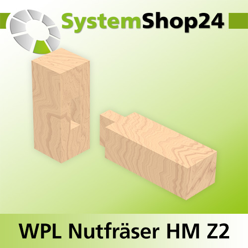 Systemshop24 Wendeplatten-Nutfräser Z2 D19mm (3/4") AL29,5mm GL79,5mm S12mm RL