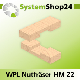 Systemshop24 Wendeplatten-Nutfräser Z2 D19mm (3/4") AL29,5mm GL79,5mm S12mm RL