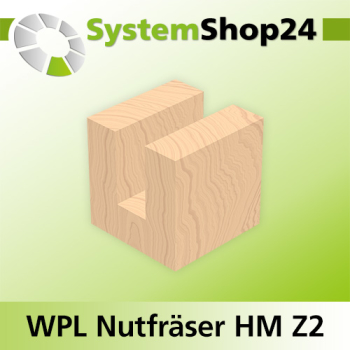 Systemshop24 Wendeplatten-Nutfräser Z2 D19mm (3/4") AL49,5mm GL99,5mm S12mm RL
