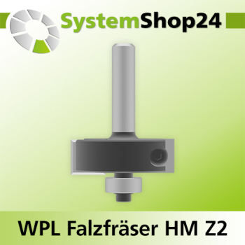 Systemshop24 Wendeplatten-Falzfräser mit Kugellager-Set in Plastik Box Z2 D38,1mm (1 1/2") AL12mm FAT9,5mm (3/8") GL55mm S8mm RL