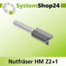 Systemshop24 Nutfräser HM Z2+1 D17mm AL30mm GL75mm...