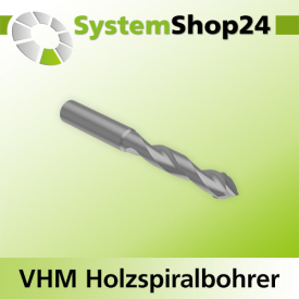 Systemshop24 VHM Holzspiralbohrer S12mm SL40mm D12mm...