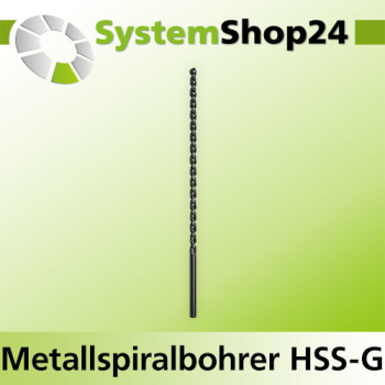 FAMAG Metallspiralbohrer HSS-G lang A12mm S12mm GL315mm SpL250mm