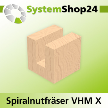 Systemshop24 VHM Extreme Spiralnutfräser Z2 S6mm D6mm AL22mm GL65mm RL-RD / positiv / Up Cut