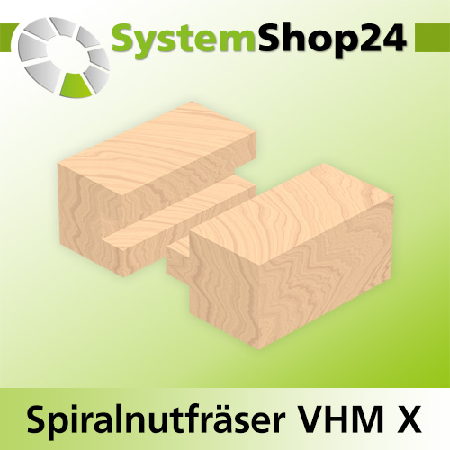 Systemshop24 VHM Extreme Spiralnutfräser Z2 S16mm D16mm AL72mm GL120mm RL-RD / positiv / Up Cut