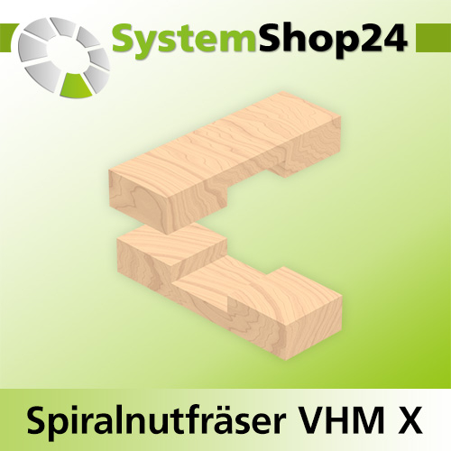 Systemshop24 VHM Extreme Spiralnutfräser Z2 S16mm D16mm AL72mm GL120mm RL-RD / positiv / Up Cut