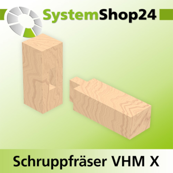 Systemshop24 VHM Extreme Schruppfräser Z2 S6mm D6mm AL22mm GL70mm RL-RD / positiv / Up Cut