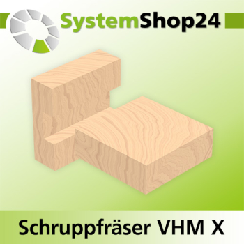 Systemshop24 VHM Extreme Schruppfräser Z2 S6mm D6mm AL22mm GL70mm RL-RD / positiv / Up Cut