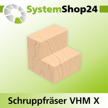 Systemshop24 VHM Extreme Schruppfräser Z2 S8mm D8mm AL32mm GL80mm RL-RD / positiv / Up Cut