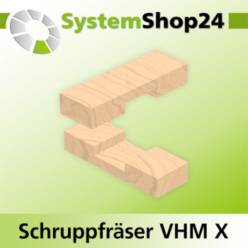 Systemshop24 VHM Extreme Schruppfräser Z2 S12mm D12mm AL32mm GL80mm RL-RD / positiv / Up Cut