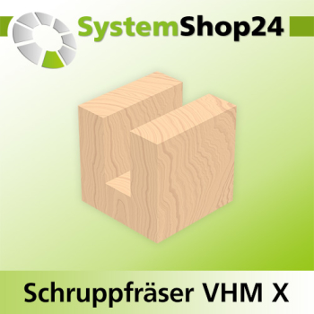 Systemshop24 VHM Extreme Schruppfräser Z2 S16mm D16mm AL42mm GL90mm RL-RD / positiv / Up Cut