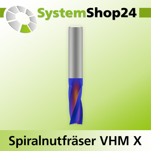 Systemshop24 VHM Extreme Spiralnutfräser Z3 S20mm D20mm AL85mm GL130mm RL-RD / positiv / Up Cut