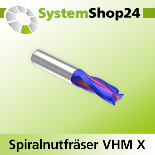 Systemshop24 VHM Extreme Spiralnutfräser Z3 S20mm D20mm AL85mm GL130mm RL-RD / positiv / Up Cut