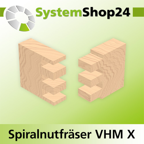 Systemshop24 VHM Extreme Spiralnutfräser Z3 S20mm D20mm AL85mm GL130mm RL-RD / positiv / Up Cut