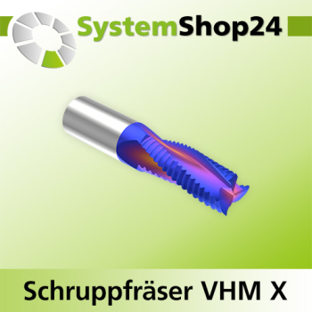 Systemshop24 VHM Extreme Schruppfräser Z3 S8mm D8mm AL32mm GL80mm RL-RD / positiv / Up Cut