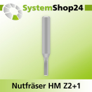 Systemshop24 VHM Nutfräser Z2+1 D3mm AL15mm GL58mm...