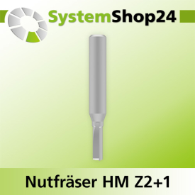 Systemshop24 VHM Nutfräser Z2+1 D4mm AL15mm GL58mm...