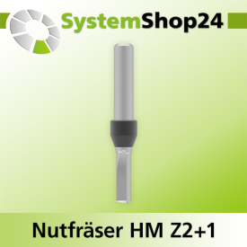 Systemshop24 Nutfräser HM Z2+1 D6mm AL20mm GL65mm...